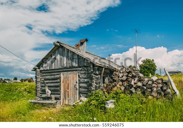 House Village Karelia Zasheek Stock Photo (Edit Now) 559246075