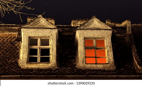 House Window Light Turning Off, Good Night