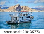 Houseboat at Lake Powell in Page, Arizona