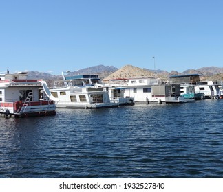 Houseboats Docked At Lake Mohave