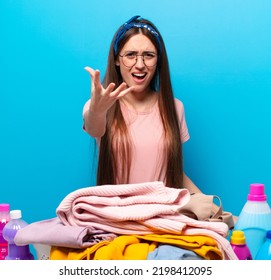  Housekeeper Woman Washing Clothes