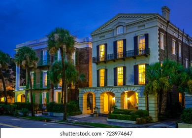 Houses Along East Battery In Downtown Charleston, SC.