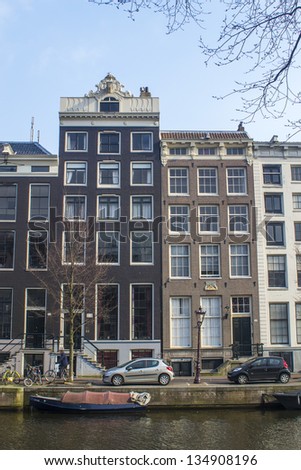 Similar – Image, Stock Photo Beautiful Architecture Of Dutch Houses On Amsterdam Canal In Autumn