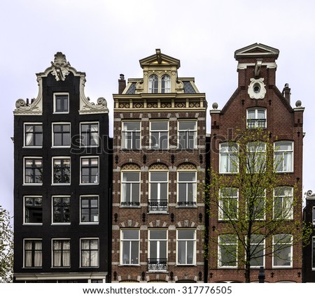 Similar – Image, Stock Photo Beautiful Architecture Of Dutch Houses On Amsterdam Canal In Autumn