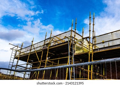 Houses Being Built On A Brownfield Site In Southport, UK.