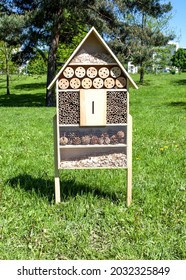 Houses For Beneficial Insects. Landscaping. Ecology And Nature. Conservation Of Nature. 
Insect Hotel. 