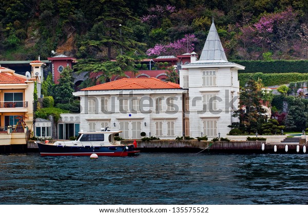 houses bosphorus real estate istanbul turkey stock photo edit now 135575522