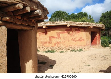 Houses Of The Chalcolithic Period (Bronze Age) 3500BC At Lempa, Cyprus