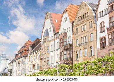 Houses In Dusseldorf Altstadt, The Old Town City Center