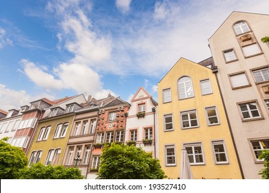 Houses In Dusseldorf Altstadt, The Old Town City Center