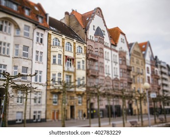 Houses In Dusseldorf Altstadt, The Old Town City Center