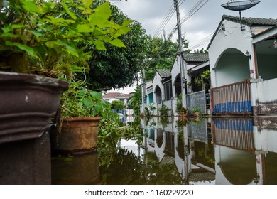 Houses In Houston Suburb Flooded From Hurricane, August 2018