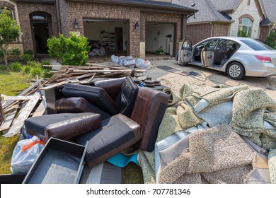 Houses In Houston Suburb Flooded From Hurricane Harvey 2017