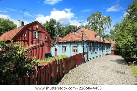 Houses in Klippan Cultural Reserve, Gothenburg in Sweden