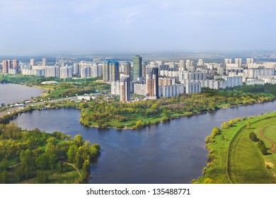 Houses In Moscow, Russia - Aerial View