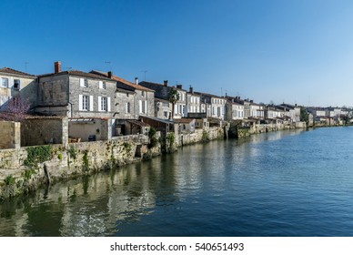 Houses Near A River, Charente Maritime, France