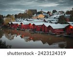 Houses in the old town of Porvoo, Finland