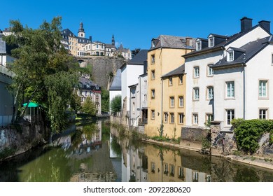 Houses On The Bank Of Alzette River, Luxembourg City