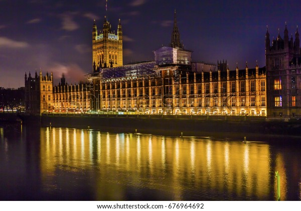 Houses Parliament Thames River Westminster Bridge Stock Photo Edit Now