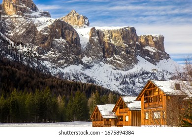 Houses In The South Tyrol, Alta Badia, Italy