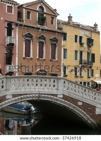 Houses in the Venice canal