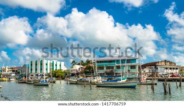 Houses Yachts Centre Belize City Largest Stock Photo Edit Now