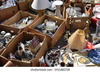 Housewares on a flea market  - Shutterstock ID 1911482728