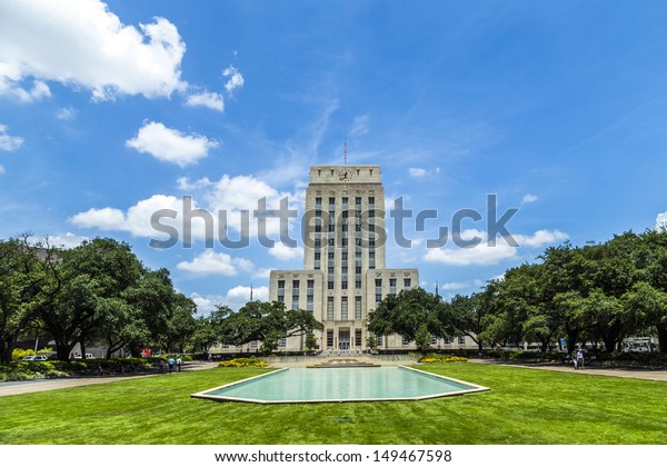 Houston City Hall Fountain Flag Stock Photo (Edit Now) 149467598