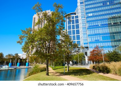 Houston Discovery Green Park In Downtown Texas