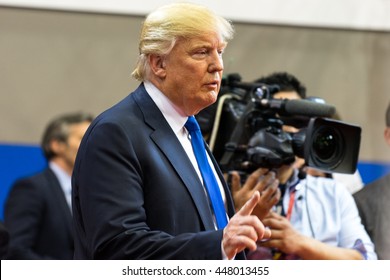 HOUSTON - FEBRUARY 25, 2016: Donald Trump Speaks To The Media After The Republican National Committee Debate.