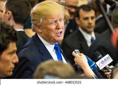 HOUSTON - FEBRUARY 25, 2016: Donald Trump Speaks To The Media After The Republican National Committee Debate.