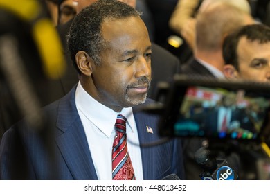 HOUSTON - FEBRUARY 25, 2016: Dr. Ben Carson Speaks To The Media After The Republican National Committee Debate.