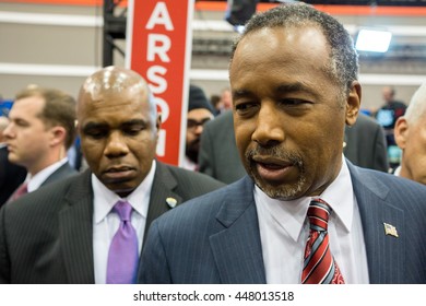 HOUSTON - FEBRUARY 25, 2016: Dr. Ben Carson Speaks To The Media After The Republican National Committee Debate.