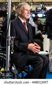 HOUSTON - FEBRUARY 25, 2016: Texas Governor Greg Abbott Speaks To The Media Before The Republican National Committee Debate.