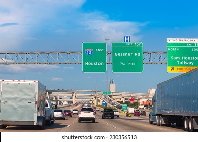 Houston Katy Freeway Fwy traffic 10 interstate in Texas USA US