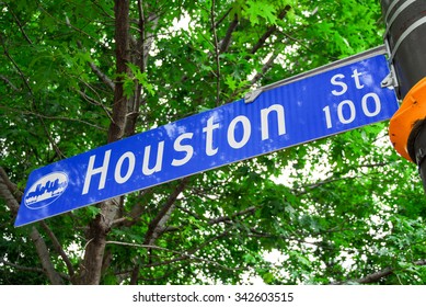 Houston Street Sign In Dallas/Fort Worth Texas