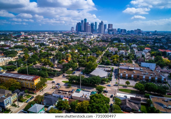 Houston Texas Aerial Drone View Above Stock Photo (Edit Now) 731000497