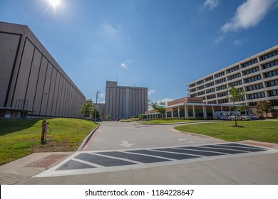 HOUSTON, TEXAS - August, 2018: Inside  The Lyndon B. Johnson Space Center (JSC) In Houston, Texas. 