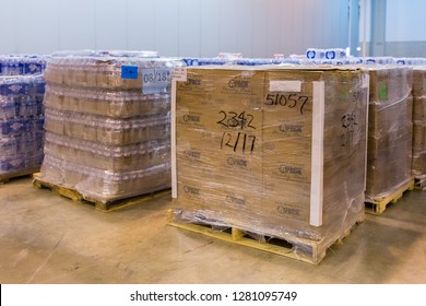 Houston, Texas - August 30, 2017: Local Charities And Food Pantries Provide Food, Medicine And Basic Supplies To Individuals And Families In Need During National Emergencies Or Government Shutdown 