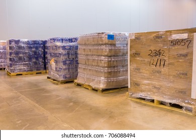 Houston, Texas, August 30, 2017: Another Shelter Opens At NRG Center As Refugees Seek Safety In Houston. The Shelter Is Fully Staffed With Trained Support Workers, Stocked With Supplies