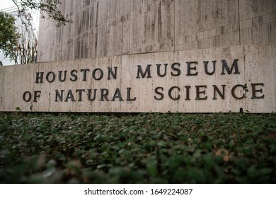 Houston, Texas - February 11, 2020: Houston Museum Of Natural Science Sign