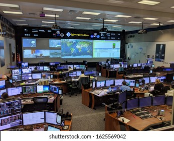 Houston, Texas- January 23, 2019: Mission Control Center At Houston Space Center 