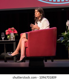 Houston, Texas - May 22, 2018: Nikki Haley, The U.S. Ambassador To The United Nations Speaks At University Of Houston