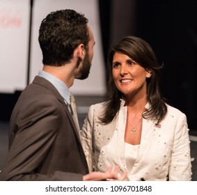 Houston, Texas - May 22, 2018: Nikki Haley, The U.S. Ambassador To The United Nations Speaks At University Of Houston