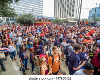 HOUSTON, TEXAS - NOV 3rd 2017 - World Series Champions Houston Astros Celebrate Their Win Over The LA Dodgers In A Homecoming Parade In Downtown Houston. 