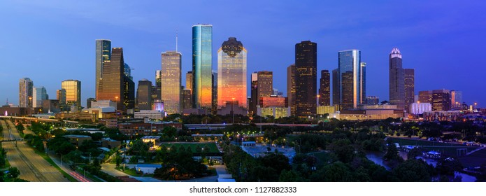 Houston, Texas Skyline at Sunset