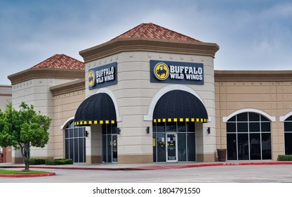 Houston, Texas USA 03-25-2020: Buffalo Wild Wings Location In Houston, TX. Casual Dining And Sports Bar Franchise In The USA And Other Countries.