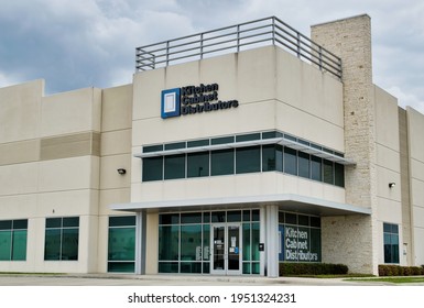 Houston, Texas USA 04-04-2021: Kitchen Cabinet Distributors Office Building Exterior In Houston, TX. Manufacturer And Supplier Of Cabinetry Solutions.