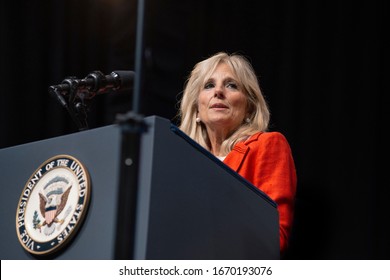 Houston, Texas / USA - 09/16/16: Jill Biden Delivers A Speech At Rice University's On Her Initiative To Help Cure Cancer.