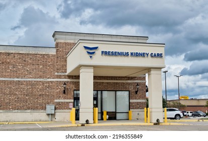 Houston, Texas USA 12-05-2021: Fresenius Kidney Care Clinic Exterior In Houston, TX. Kidney Dialysis Clinical Treatment Center For Renal Disease.